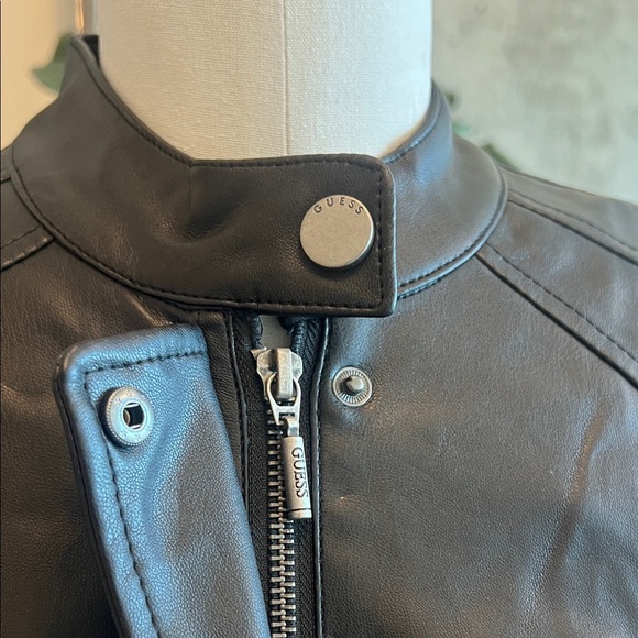 Guess Black Faux Leather Women's Jacket - Picture 7 of 9